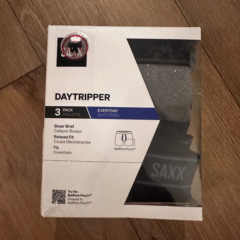 Saxx Daytripper Boxer Briefs 2 Pack Mens 4XL Relaxed Fit Fly BallPark Pouch Gray